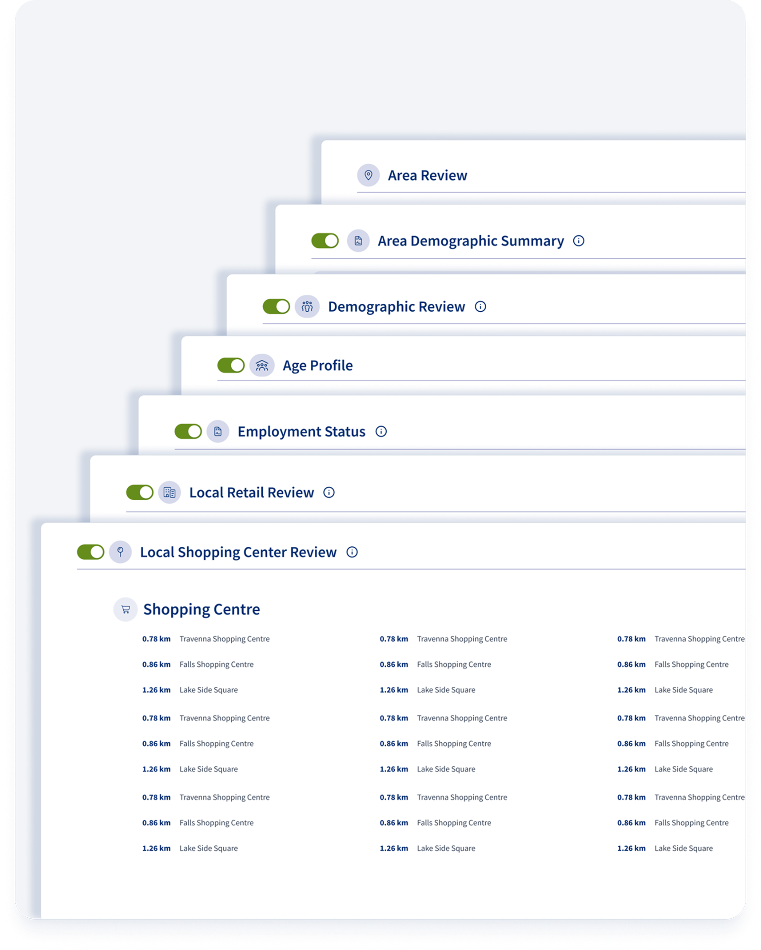 Market Report sections preview