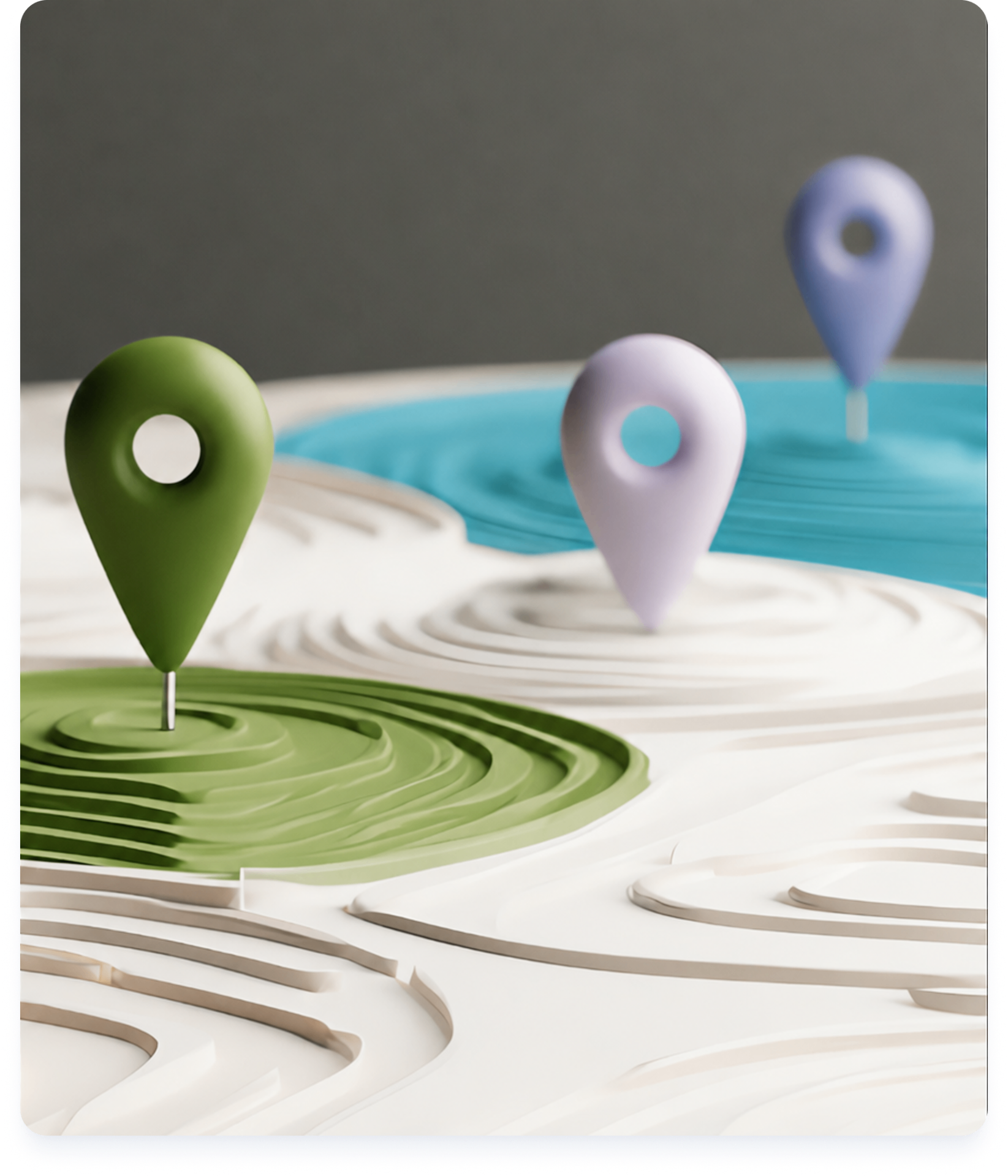 3D location pin illustration